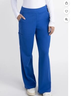 Gildan Scrubs Royal Blue Wide Leg Pants